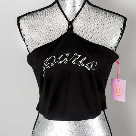 NWT - Capsule 98 Halter Cropped Top - sz 8 - Picture 2 of 5